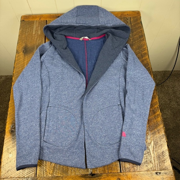 The North Face Women’s Medium Blue Hoodie Sweatshirt Cardigan with Thumb Holes - Picture 2 of 12